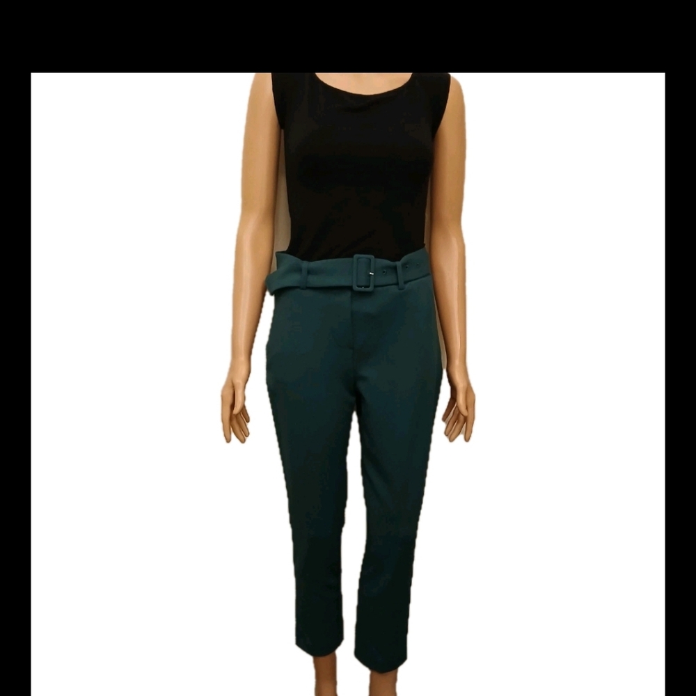 Jules& Leopold Pants Womens Size S Green Dark Used Belt